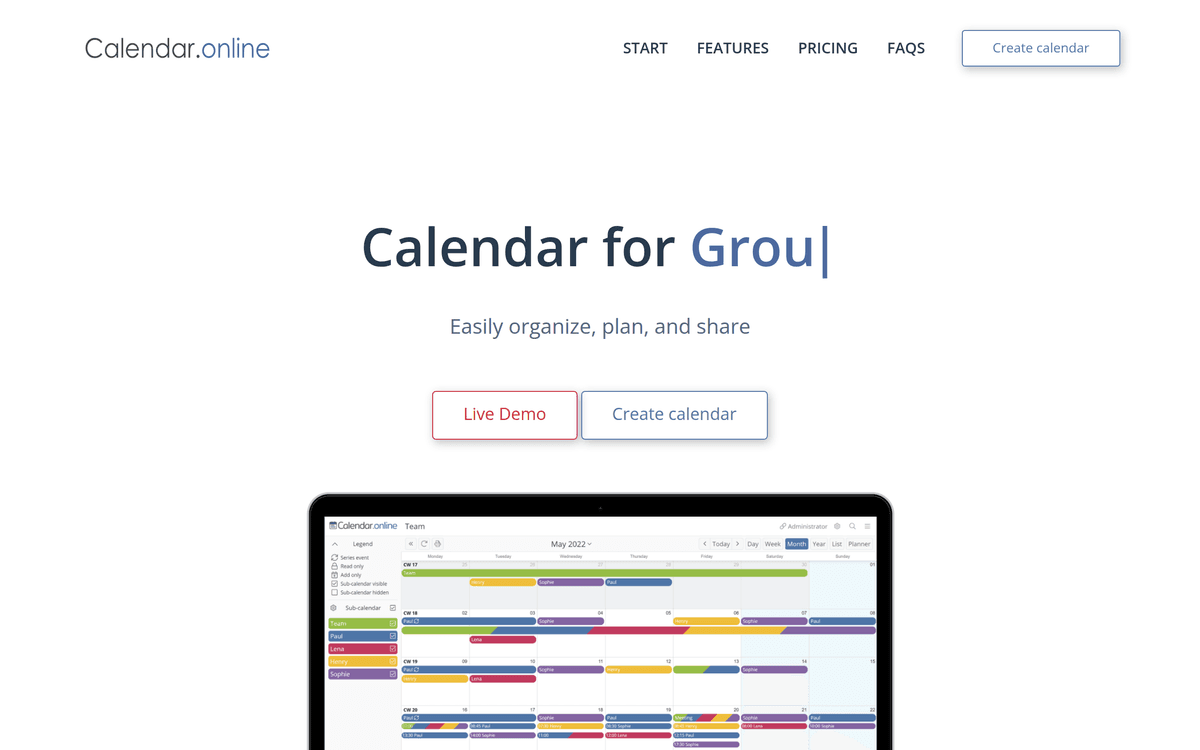 calendar.online