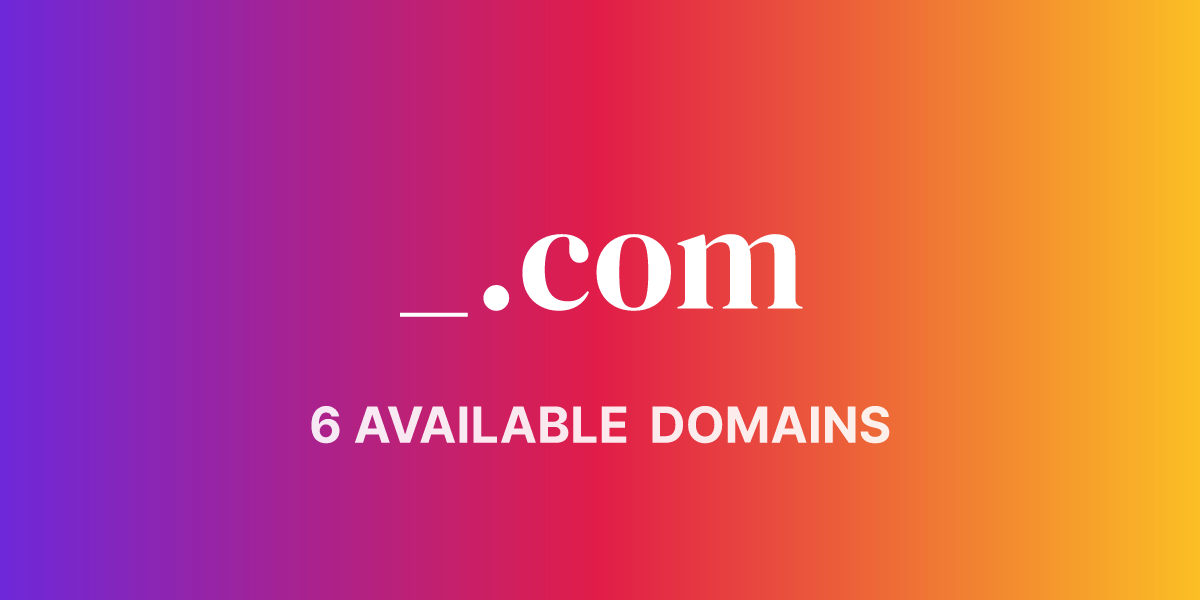One Word Domains - Available One-Word .com domains in 2026